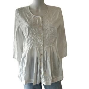 J-Jill Button Down 100% Cotton Blouse